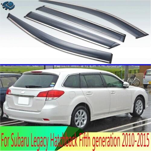 For Subaru Legacy Hatchback Fifth generation 2010-2015 Plastic Exterior Visor Vent Shades Window Sun Rain Guard Deflector 4pcs