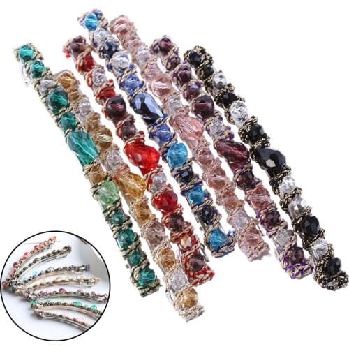 1PC 2019 Korean Style NEW Fashion Crystal Rhinestone Hairpins Metal Barrettes Shiny Elegant Hair Clips Hair Styling Accessories