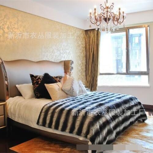 Artificial imitation rabbit fur blanket for home sofa 150x200cm