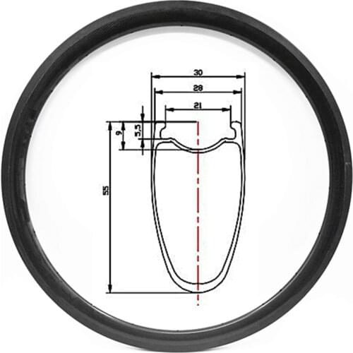 Carbon road bike rims 700c 55x28mmr disc brake rims 460g road disc clincher rim tubeless bicycle rim 3k twill UD 12k ERD 535mm