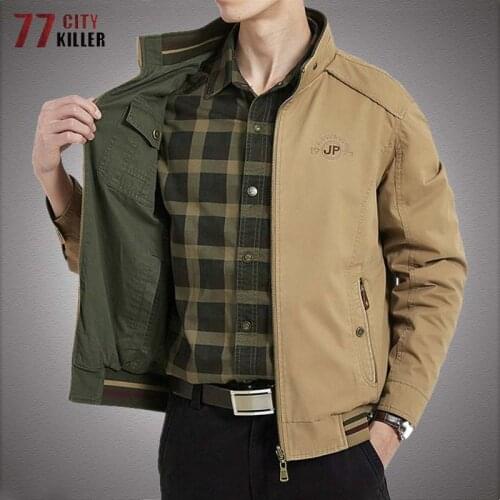 Big Size 8XL Double-Sided Military Jacket Men Spring Autumn Cotton Multi-pocket Windbreaker Coats Men Loose Casual Cargo Jackets