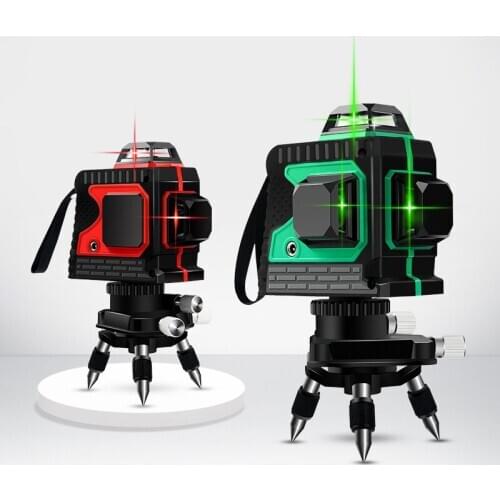 8/12 Lines 3D Laser Level 360 Adjustable Adapting Horizontal Vertical Cross Green Laser Beam Line Leveling Marker Machine