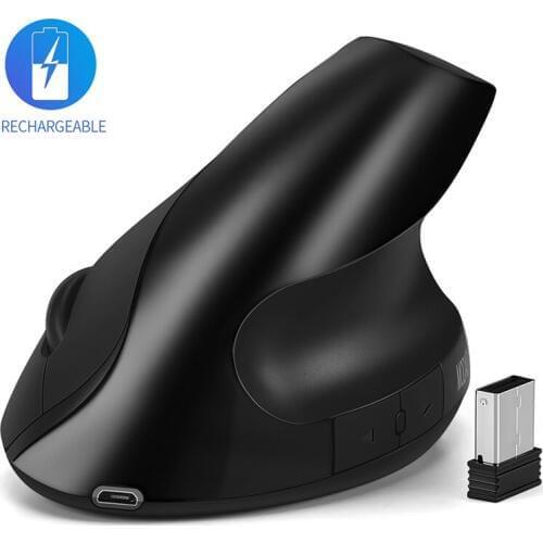 Jelly Comb Rechargeable Wireless Ergonomic Mouse Vertical Office Optical Mice for Computer Laptop Nootebook Right Hand Mice