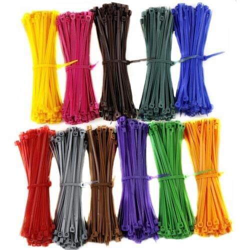 High quality standard 100PCS 3 X100 mm Multiple colors optional Milk Cable Wire Zip Ties Self Locking Nylon Cable Tie