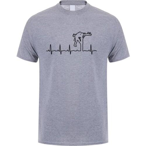 New Heartbeat of Lineman T Shirt Men Short Sleeve Cotton Electrician T-shirts Mans Tops Tee JL-062