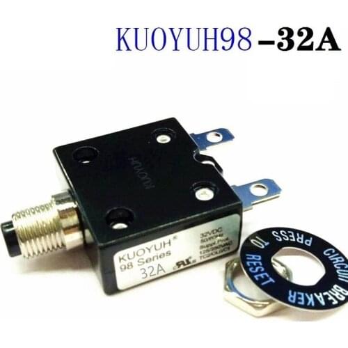 3Pcs Taiwan KUOYUH 98 Series 32A Overcurrent Protector Overload Switch