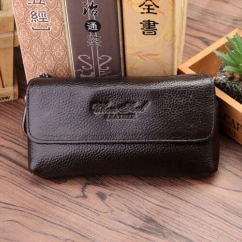 New Genuine Leather Waist Bag fashion Men Hip Bum Fanny Hook Pack Loop Skin Belt Case Mobile Cell Phone Bag wallet 5509