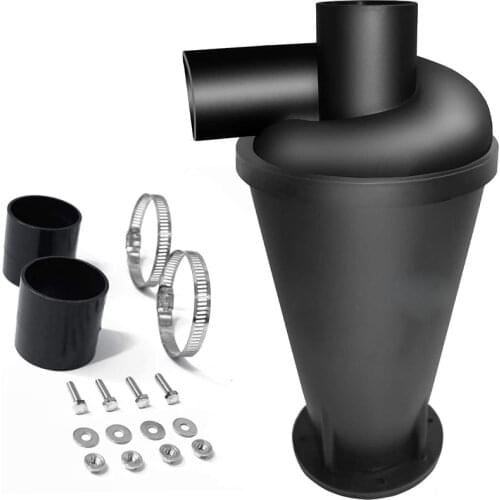 Dust Cyclone DIY Turbocharged Third Generation Industrial Dust Collector Canister Vacuum Home Cleaning with Flange Base
