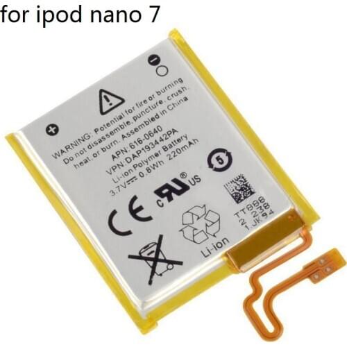 Replacement Battery For ipod Nano7 7G 7th Generation MP3 Li-Polymer Rechargeable Nano 7 616-0639 Batteries