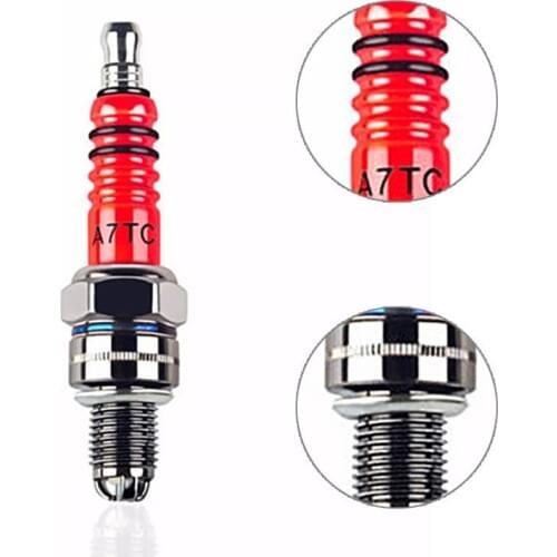High Performance 3-Electrode Spark Plug A7TC For 50CC-150CC ATV Motorcycle Spark Plug Accessories