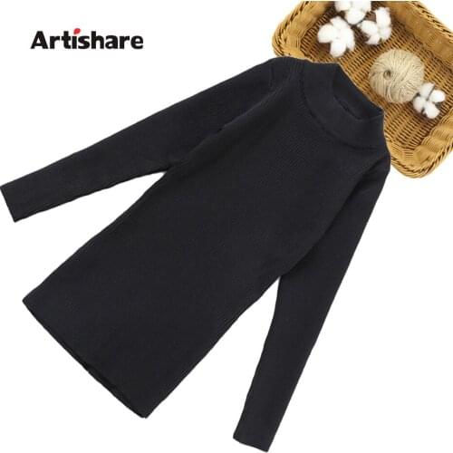 Sweater For Girls Solid Color Turtleneck For Girl Casual Style Kids Sweater Spring Autumn Childrens Clothing Girl 6 8 10 12 14