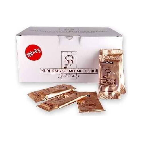 Turkish coffee Traditional Kurukahveci Mehmet Efendi ground coffee 120 pieces x 6 g Single Cup Turkish Coffee Made in Turkey