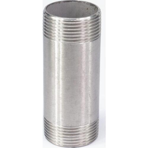 1-1/2" BSP Equal Male Thread Length 100mm Barrel Nipple 304 Stainless Pipe Fitting Connector Coupler water oil air