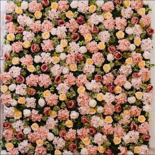 10pcs/lot Artificial flower wall wedding background 40*60 cm lawn/pillar flower road lead home market decoration 11 colors