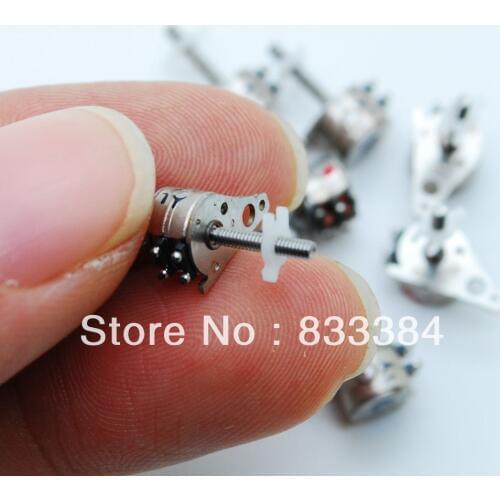 10PCS New Japan Sanyo 4 Wire 2 Phase micro stepper motor Mini stepper motor 6x4.5mm Good quality free shipping