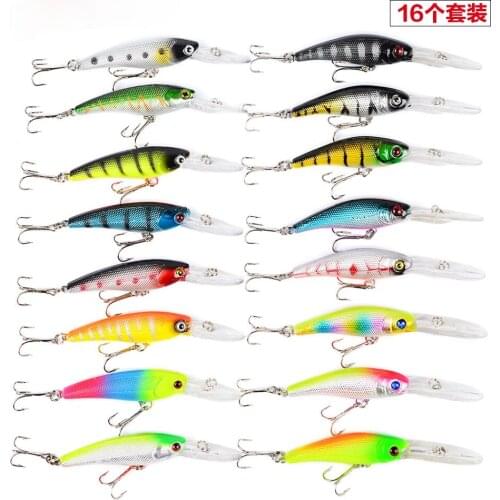 16PC/ Bag Mixed Minoluya Plastic Artificial Bait Set DWMI020