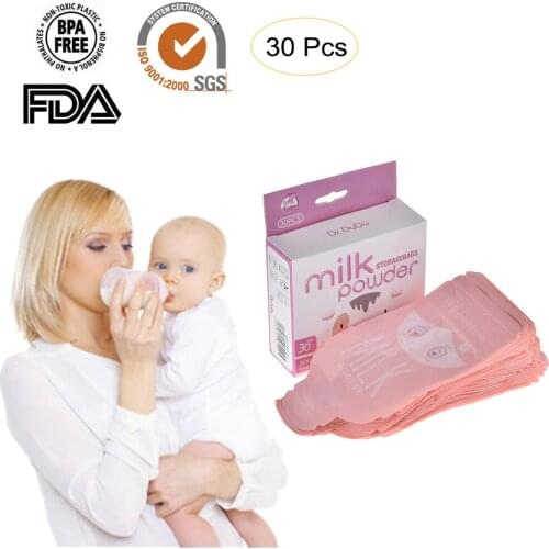 30 PCS/Pack Portable Disposable Formula Pouch Dispenser Milk Powder Box Storage Bag Organizer Storage Feeding Baby Food Storage