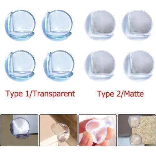 4PCS Baby Safety Corner Protector Kids Proof Eliastic Table Corner Bumper Gaurd for Children Silicone Soft Transparent /matte