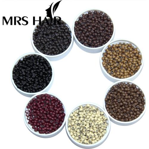 500pcs Silicone Hair Beads Nano Ring Micro Beads Fashion Salon Hairstylist Dreadlock Hair Extension Tools 8 Colors