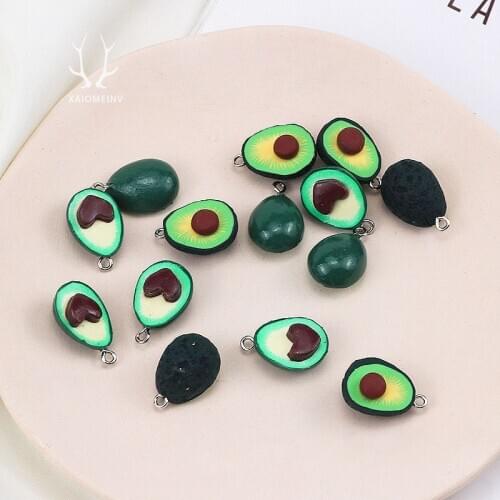 6pcs Japanese and Korean Sweet Fashion Fruit Earrings For Women Girl Avocado Drop Earrings Cute Fruit Diy Jewelry Accessories