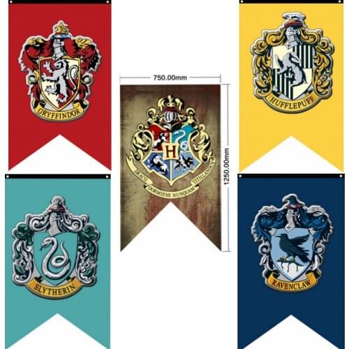 75X125cm Harries Supplies College Flag Potter Banners Boys Girls Kids Halloween Bar Birthday Decoration Gift Toy