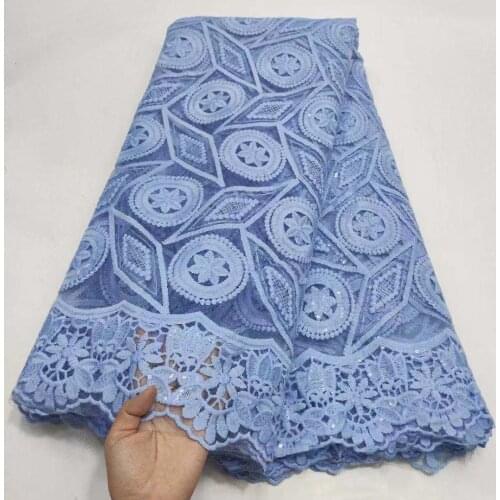 African Lace Fabric 2021 French Lace Fabric Water Soluble Nigerian Guipure Cord Lace For Wedding