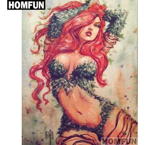 HOMFUN Full Square/Round Drill 5D DIY Diamond Painting "Cartoon Beauty" Embroidery Cross Stitch 5D Home Decor Gift A01543