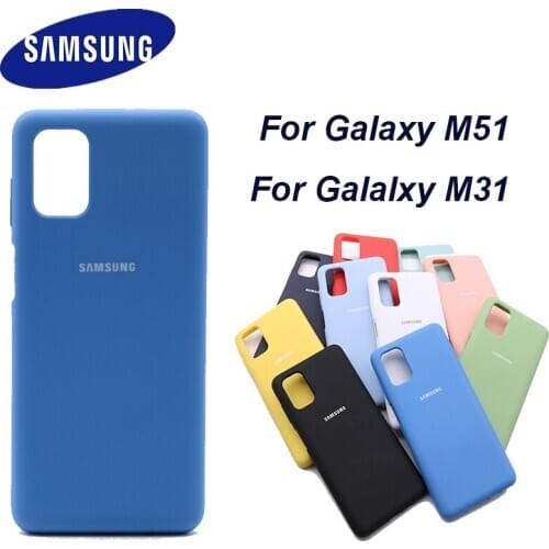 Samsung M51 M31 Case Origianl Housing Silky Silicone Cover Soft-Touch Back Protective Shell For Galaxy m31 m51
