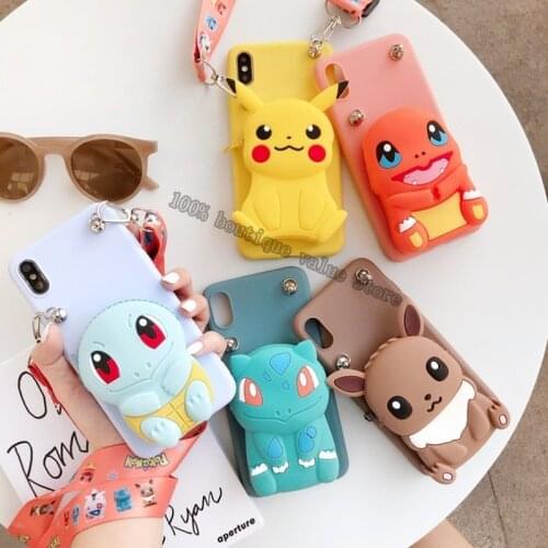 Pokemon Pikachu Phone Case for IPhone 7/ 8/ 8 Plus/X/XS/XR/XS Max/11/12/11 Pro/12 Pro/Cute Cartoon Anti-fall Silicone Case Gift
