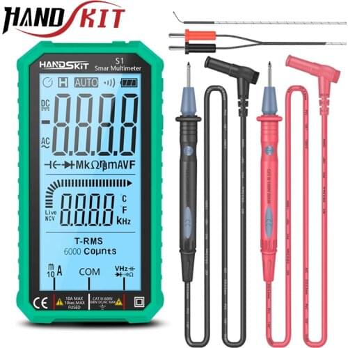 DIGITAL MULTIMETER Professional Auto Tester multimeter HD Color Screen ultrathin intelligent OHM NCV Voltage meter