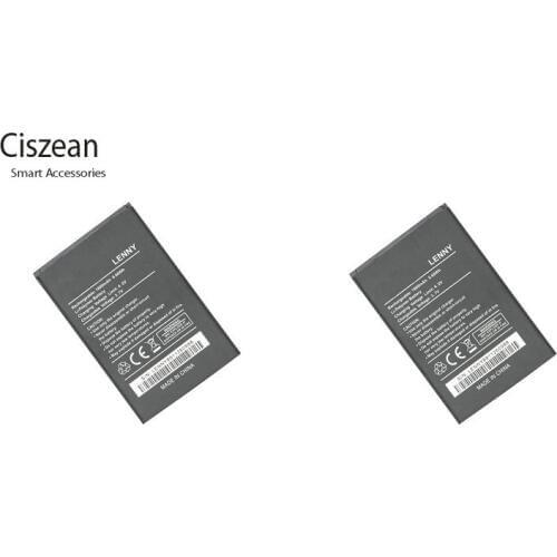Ciszean 2x New 3.7V 1800mAh Replacement lenny Battery For Wiko LENNY Batterie Bateria Batterij Cell Phone Batteries