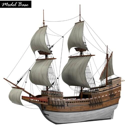 Wooden Ship Models Kits Adult Diy Kids Educational Toys Scale 1/96 Medel Ship Wood 3d Laser Cut Mayflower Wooden Boat Model Kit