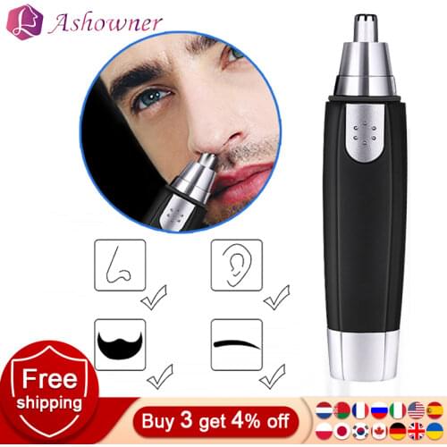 Ashowner Electric Nose Hair Trimmer Ear Razor Removal Shaving Eyebrow Cutter For Men and Women Nasal Wool Implement