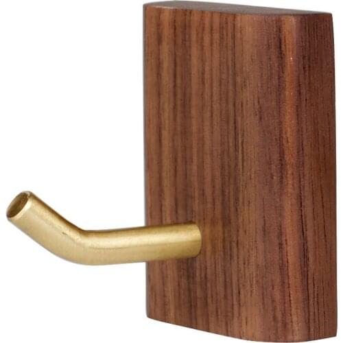 Clothes hook creative free punch wall hook wooden solid wood coat hook wall hanging coat hook door key hanger