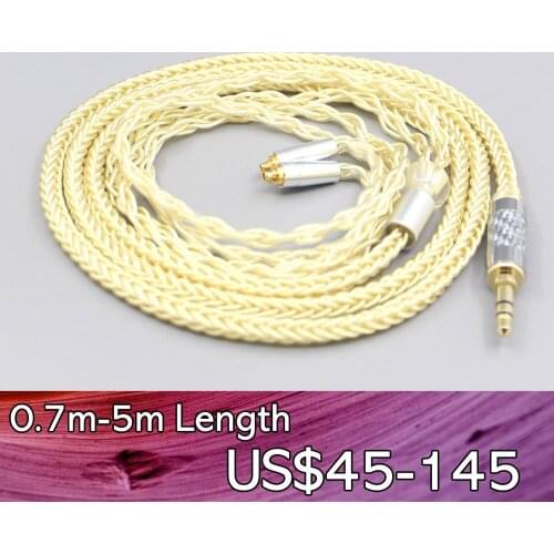 LN007624 8 Core Gold Plated + Palladium Silver OCC Alloy Cable For AKG N5005 N30 N40 Sennheiser IE300 IE900 Earphone