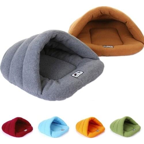 6 Colors Soft Polar Fleece Dog Beds Winter Warm Pet Heated Mat Small Dog Puppy Kennel House for Cats Sleeping Bag Nest Cave Bed