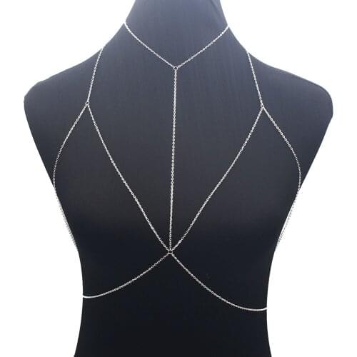 Newest Fashion Sexy Body Chain Harness Crossover Belly Waist Bikini Beach Slave Fashion Jewelry Summer Wear Nice Gift