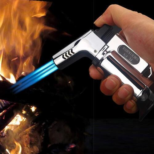 Outdoor BBQ Lighter Gas Torch Turbo Lighter Jet Butane Cigar Lighter Gift 1300 C Spray Gun Windproof Lighter For Kitchen