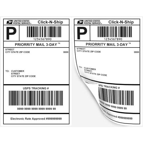 Half Sheet Self Adhesive Shipping Labels for Laser & Inkjet Printers