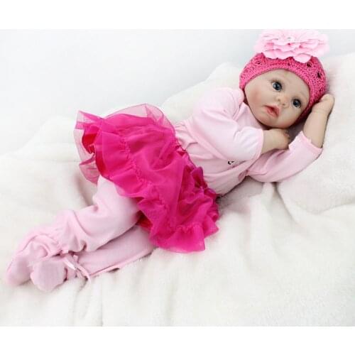 Realistic bebe reborn doll handmade soft silicone reborn baby dolls toys pink girl princess newborn dolls gift npk doll