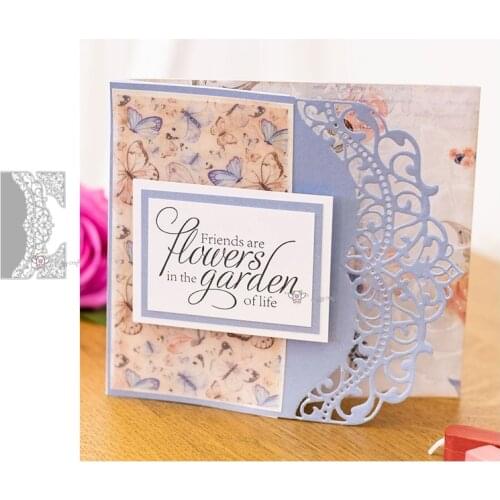 Mmao Crafts Metal Steel Cutting Dies New Lace flower frame border Scrapbooking Paper/photo Cards Embossing Dies