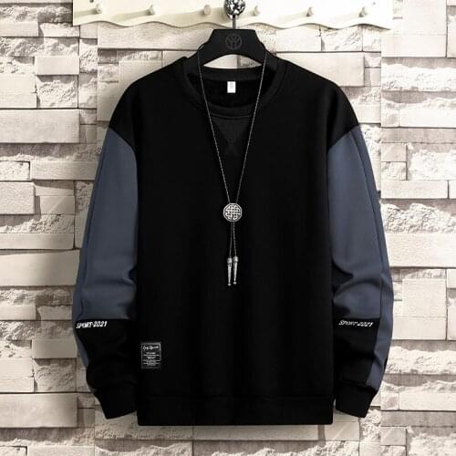 Elena Store Spring And Autumn Men Casual Hip Hop Streetwear Loose Hoodies Mens Hoodie Patchwork Pullover Tops Male New Tracksuit