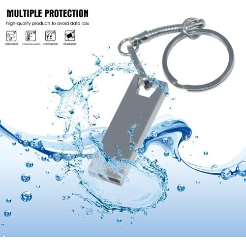Waterpoof metal 64gb 128gb key buckel pendrive 32gb usb flash drive 16gb pen drive 8gb 4gb Memory stick u disk for wedding gift