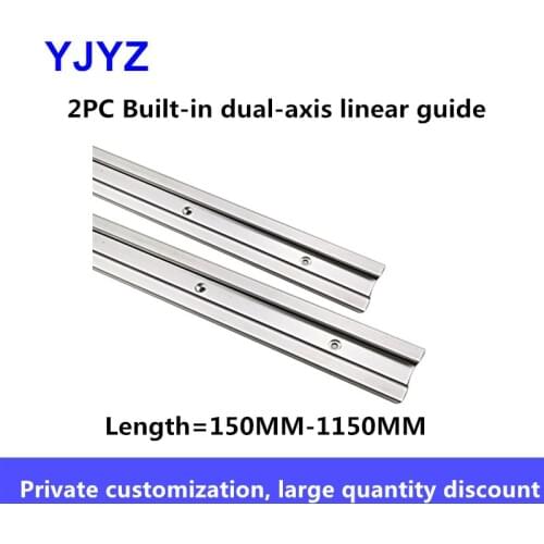 Built-in dual-axis linear guide 2PC SGR10 /15N /15/20N/20/25/35 slide rail slider optical axis photography guide,L = 150-1150MM