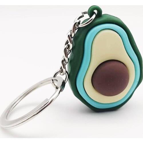 1 Pair Of Womens Fashion Green Avocado Bff Friendship Keychain Pendant Cute Green Avocado Couple Keychain Girlfriend Fashionabl