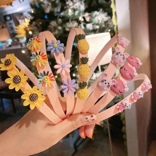 1PCS New Girls Cute Cartoon Animal Flower Fruit Hairbands Sweet Hair Ornament Headband Hair Hoops Gift Fashion Hair Accessories