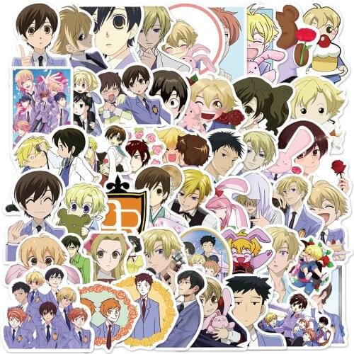 10/30/50pcs Anime Ouran High School Host Club Sticker Waterproof PVC Skateboard Luggage Laptop Computer Guitar Kids Vsco Sticker
