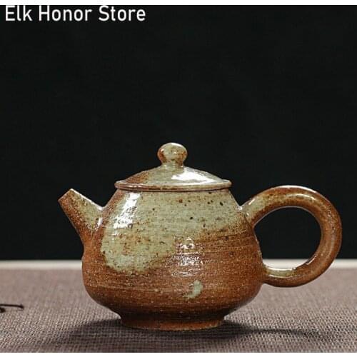 150ml Retro Japanese Style XishiPot Handmade Tea Pot Master Pot Mug Dahongpao Teakettle Filter Office Decoration Gift Packaging