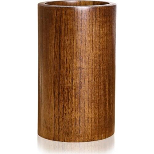 2PCS Jujube Chopstick Holder Solid Wood Pen Holder Kitchen Round Hollow Tableware Drain Tube Kitchen Storage Tube
