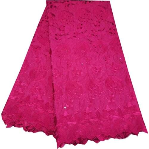 2021 Swiss Voile Lace in Switzerland African Lace Fabric High Quality Swiss Lace Fabric 5yards Cotton Fabric For Dress h66-433